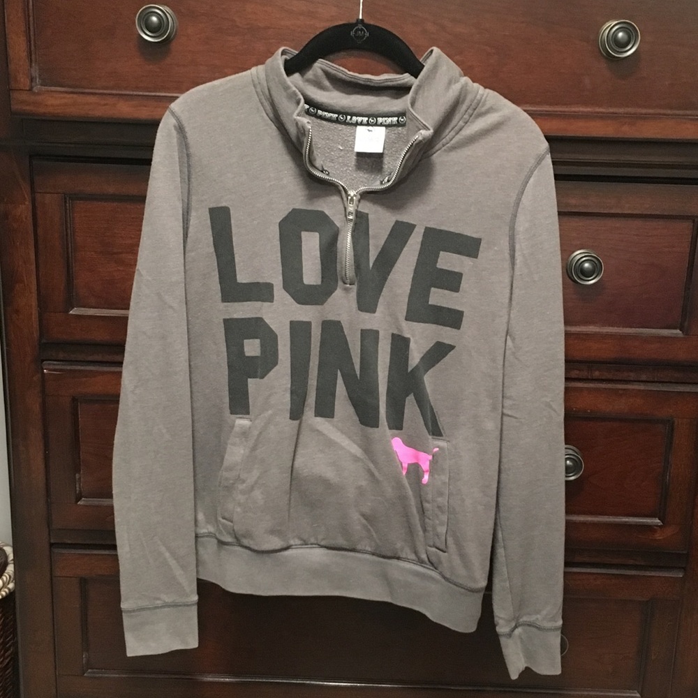 Gray, PINK pullover